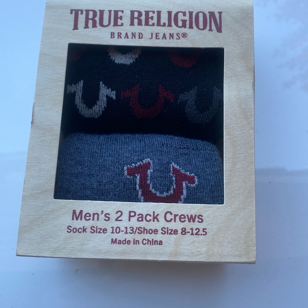 True Religion 2 Pack Crew Socks